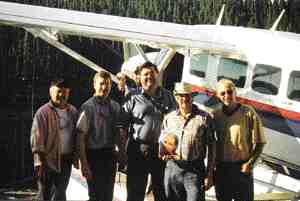 Drs. Stan Dubickas, Karl Gravitis, Ron Yarascavitch, Gary Shukster and Mike St. Pierre were hooked on the Cosmetic issue of Oral Health during their fly-in fishing trip to Sioux Lookout in Northwestern Ontario.