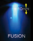 Curing range of Fusion light.