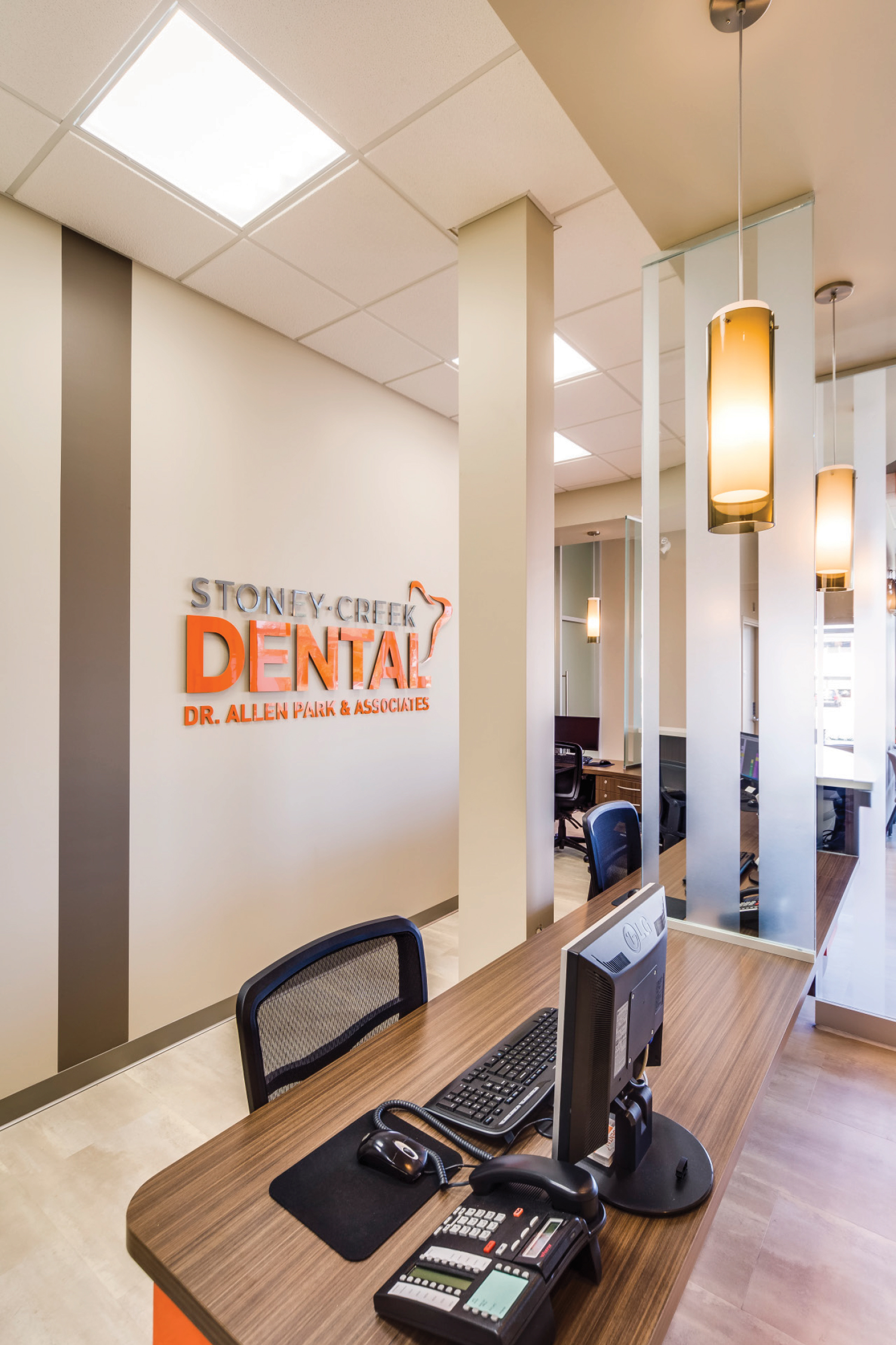 办公室设计Stoney Creek Dental，一股新鲜空气