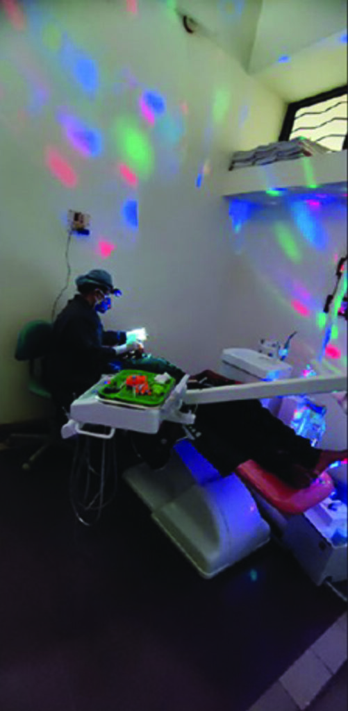 SADE in dental practice. The environment includes different sensory environments including light, sound and touch.