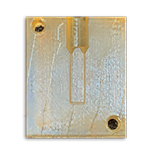 Isthmus research block half after printing with UV-cured clear polymer.