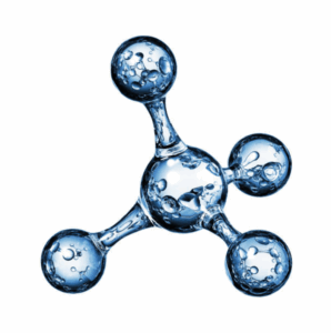 3D model of a hyaluronic acid molecule.