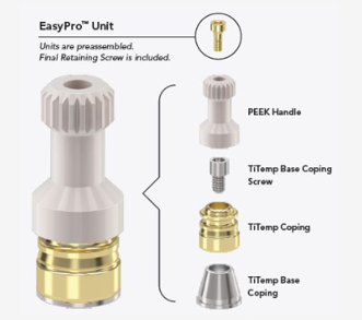 The EasyPro denture conversion system was used for rapid immediate provisionalization.
