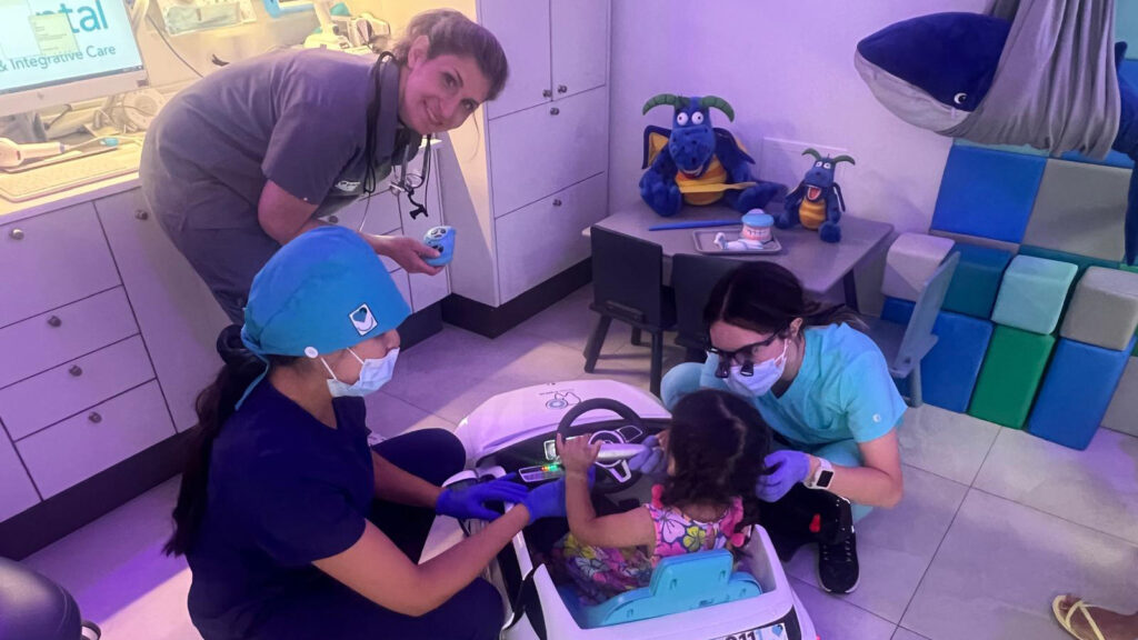 sensory-friendly dental clinic child autism special care dentistry Ontario toy car dental visit