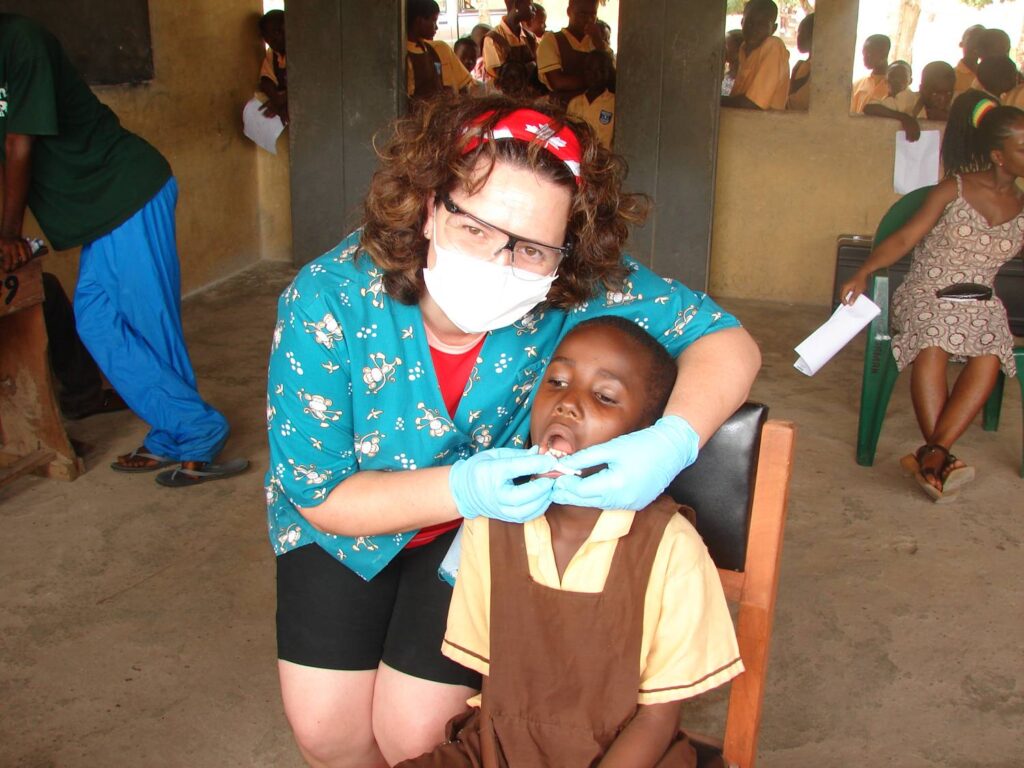 Prof. Mary Bertone in Ghana. (Photo supplied)